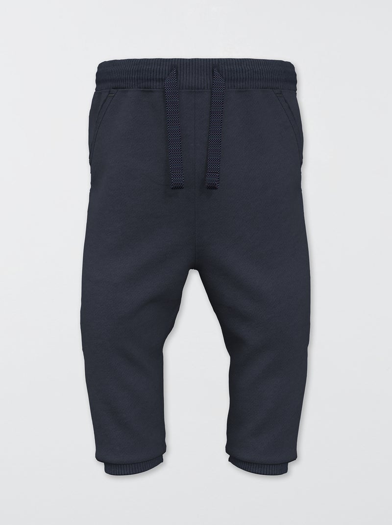 Pantalon de jogging en coton - Mixte bleu marine - Kiabi