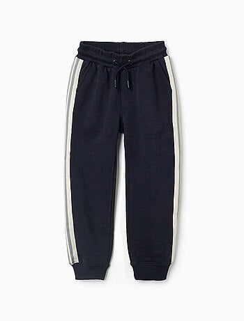 Pantalon de jogging en coton avec bande à rayures