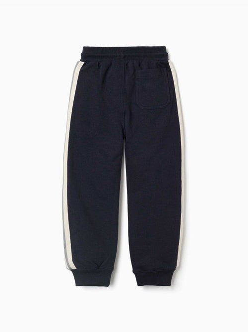 Pantalon de jogging en coton avec bande à rayures - Kiabi