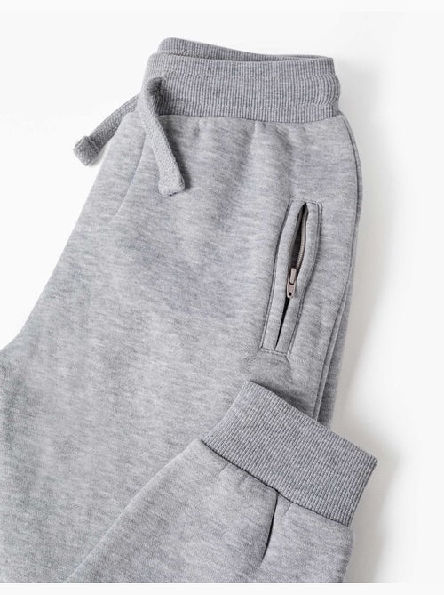 Pantalon de jogging en coton peigné avec cordon de serrage et poches - Kiabi
