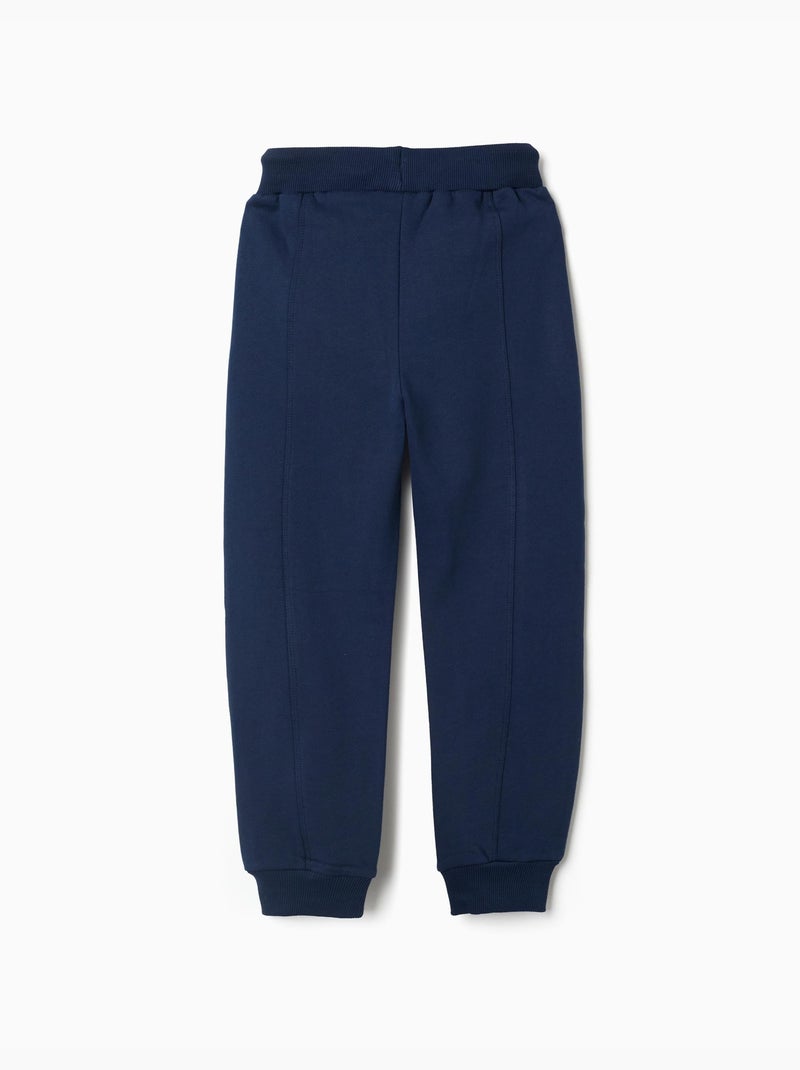 Pantalon de jogging en coton peigné avec imprimé Spider-Man et cordon Bleu foncé - Kiabi