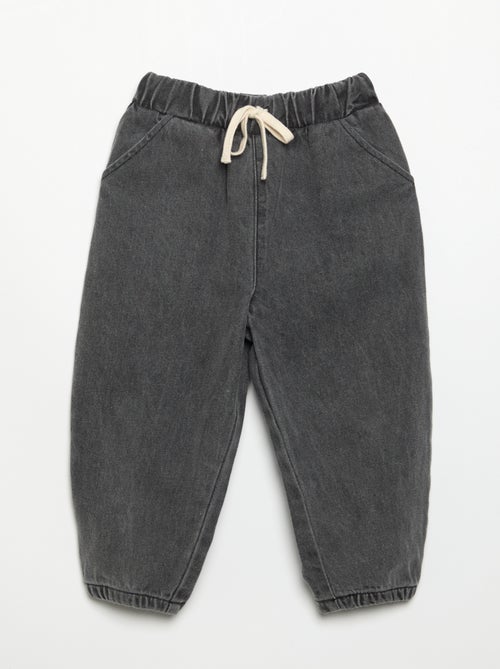Pantalon de jogging en denim - Kiabi