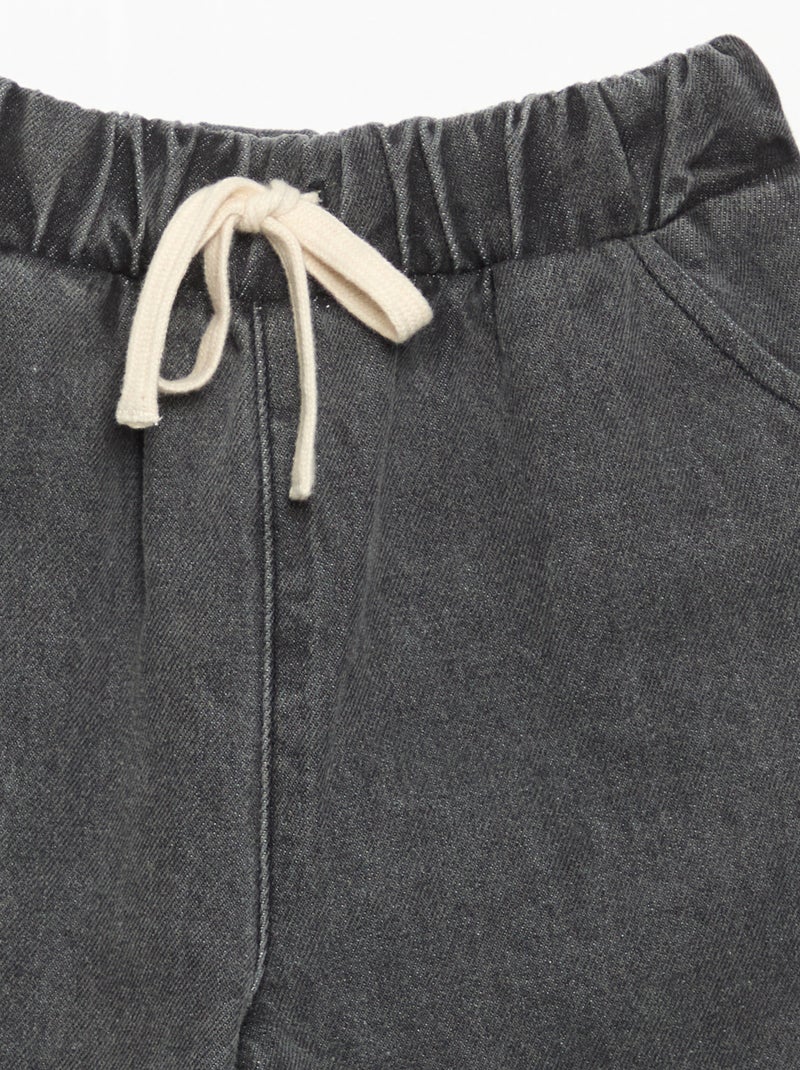 Pantalon de jogging en denim Gris - Kiabi
