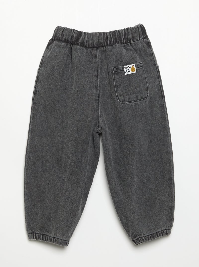 Pantalon de jogging en denim Gris - Kiabi