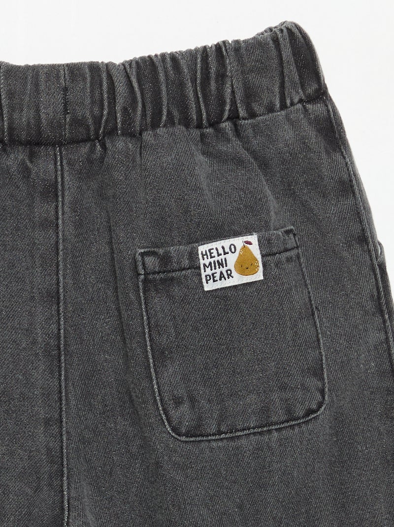 Pantalon de jogging en denim Gris - Kiabi