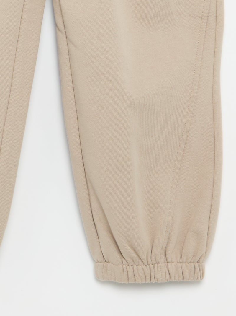 Pantalon de jogging en French Terry Beige - Kiabi