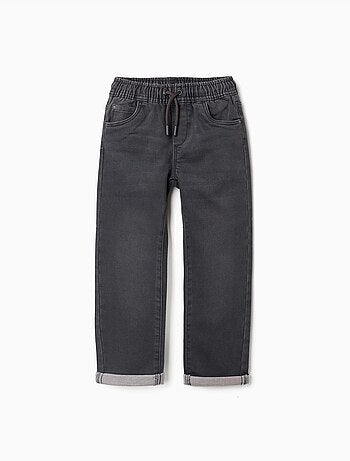 Pantalon de jogging en jean avec cordon de serrage et 5 poches