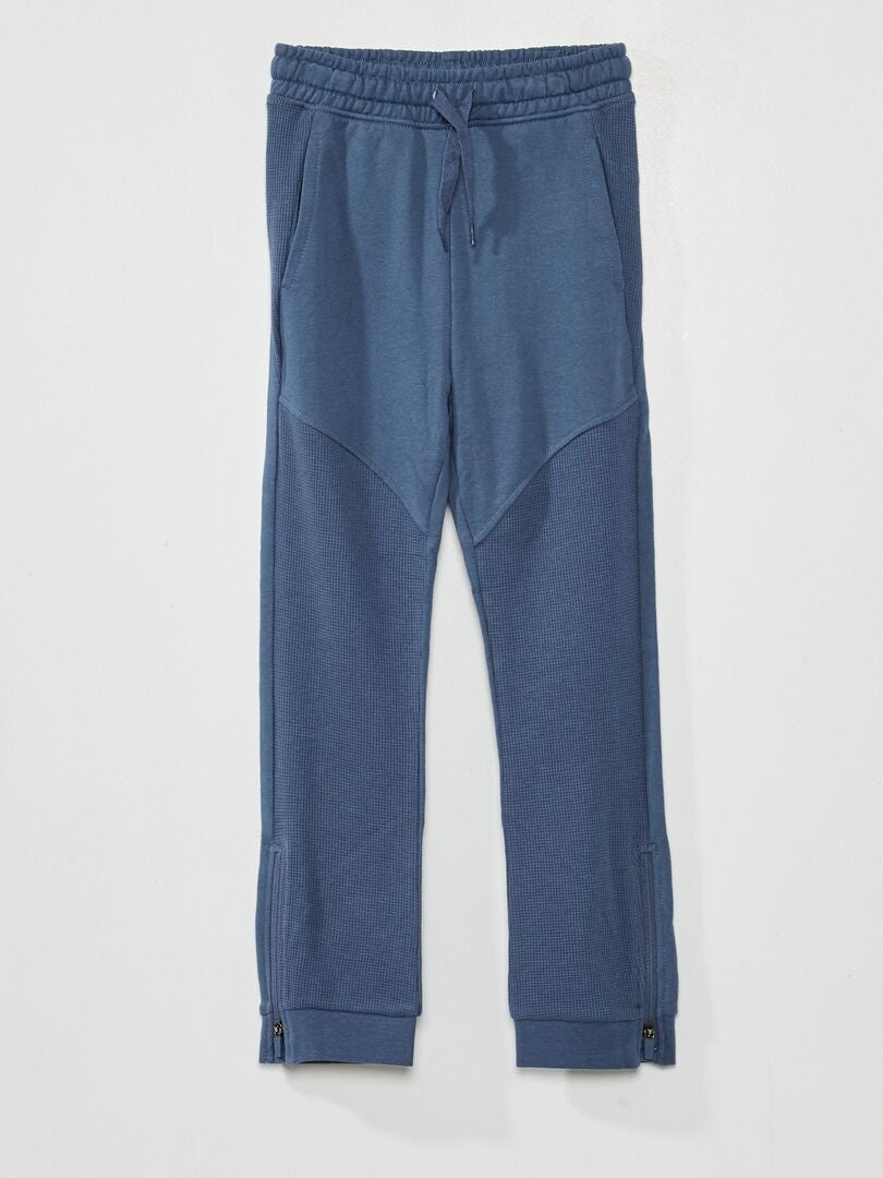 Pantalon de jogging en maille Bleu - Kiabi