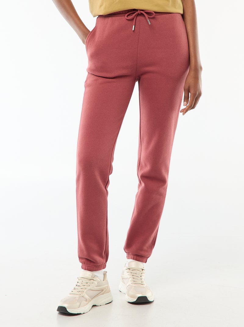 Pantalon de jogging en maille femme Rouge - Kiabi