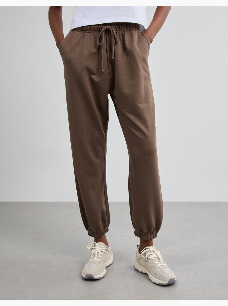 Pantalon de jogging en moelleux, mo fashion Beige - Kiabi