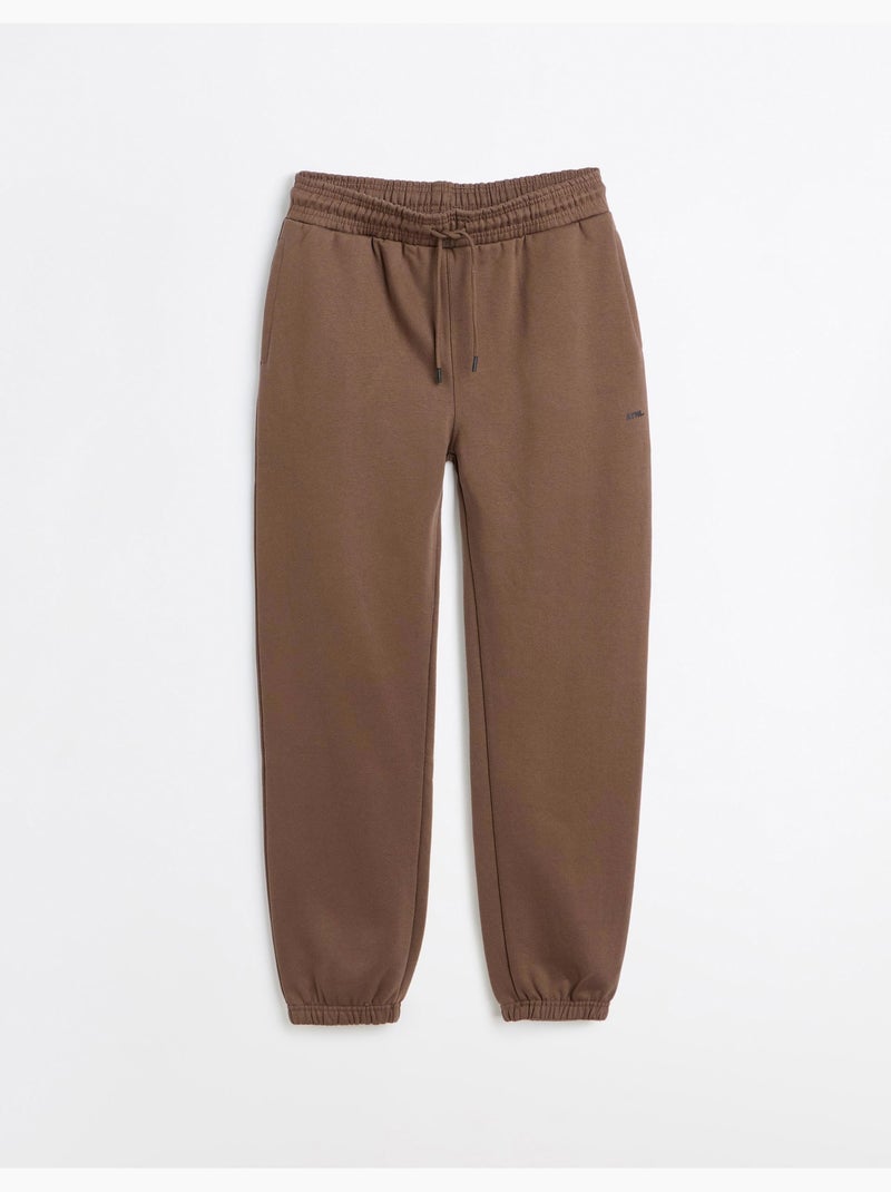 Pantalon de jogging en moelleux, mo fashion Marron - Kiabi