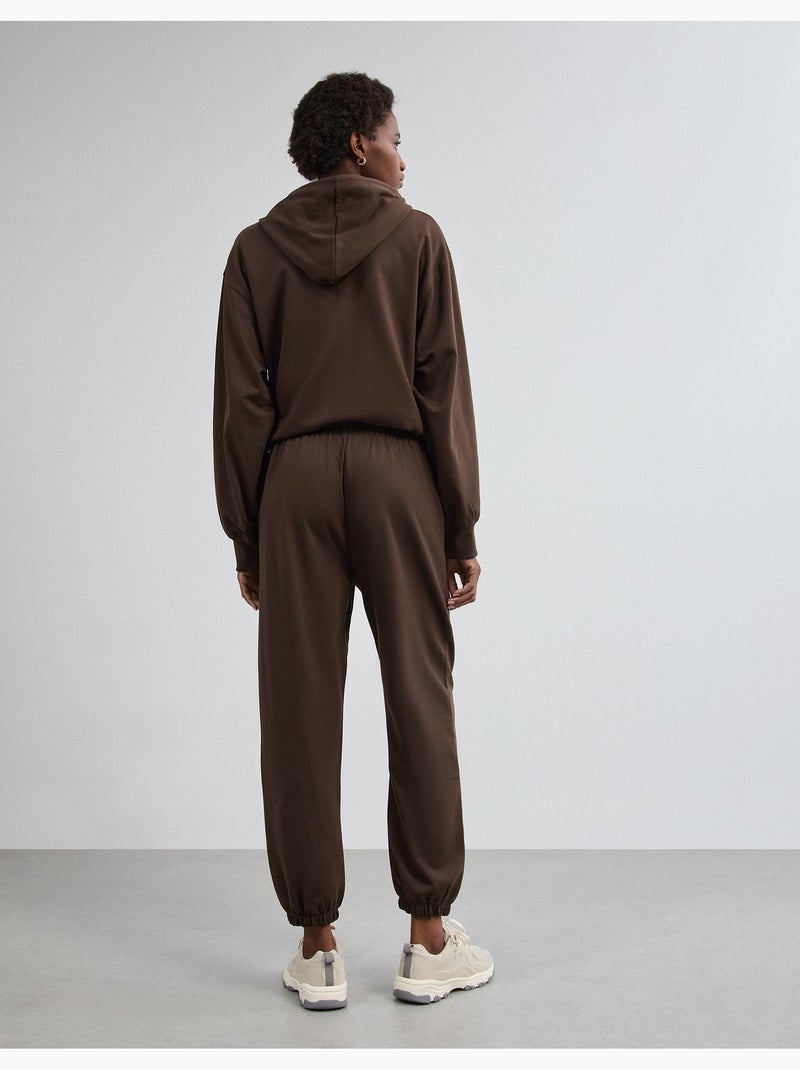 Pantalon de jogging en moelleux, mo fashion Marron - Kiabi