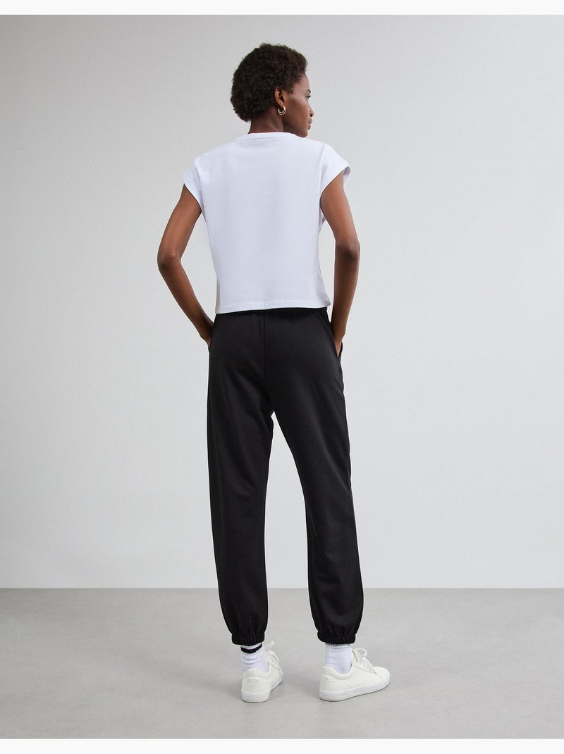 Pantalon de jogging en moelleux, mo fashion Noir - Kiabi