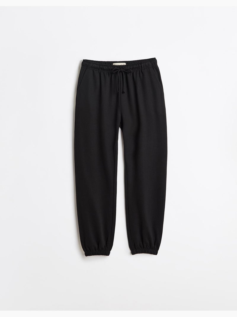 Pantalon de jogging en moelleux, mo fashion Noir - Kiabi