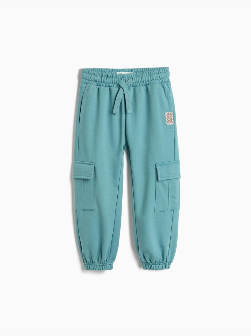 Pantalon de jogging en moelleux, mo fashion Vert - Kiabi