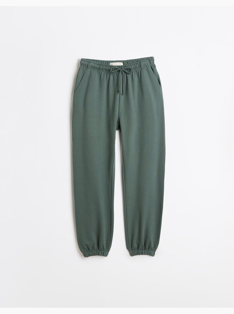 Pantalon de jogging en moelleux, mo fashion Vert - Kiabi