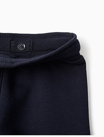 Pantalon de jogging en molleton avec doublure en coton peigné et poches cargo
