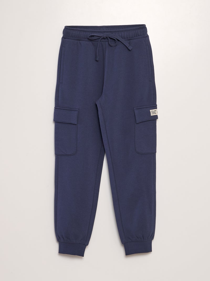 Pantalon de jogging en molleton avec poches Bleu marine - Kiabi