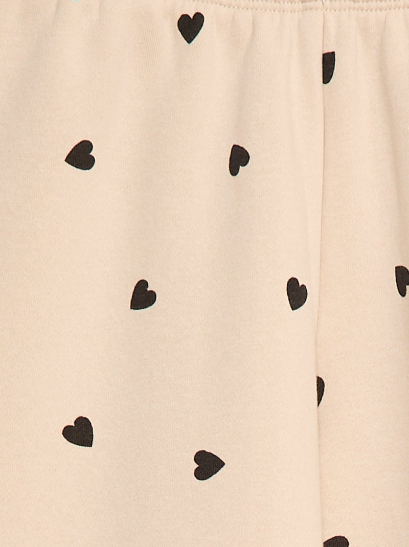 Pantalon de jogging en molleton gratté Beige - Kiabi