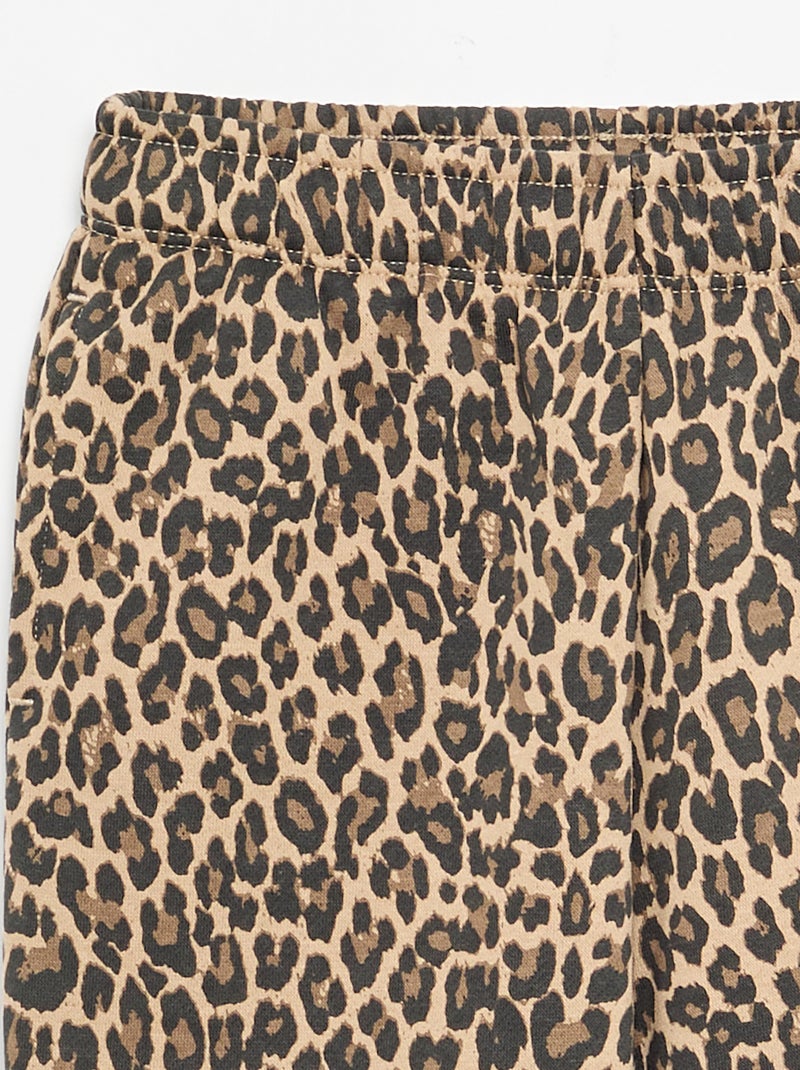 Pantalon de jogging en molleton gratté Beige - Kiabi