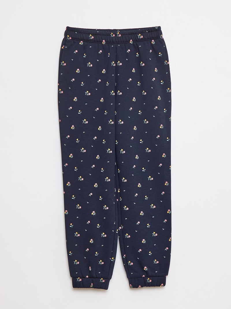 Pantalon de jogging en molleton gratté Bleu - Kiabi