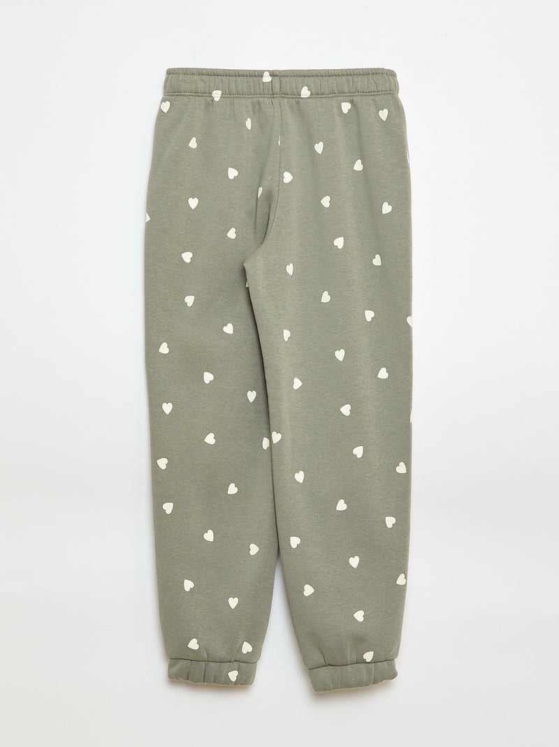 Pantalon de jogging en molleton gratté Vert - Kiabi