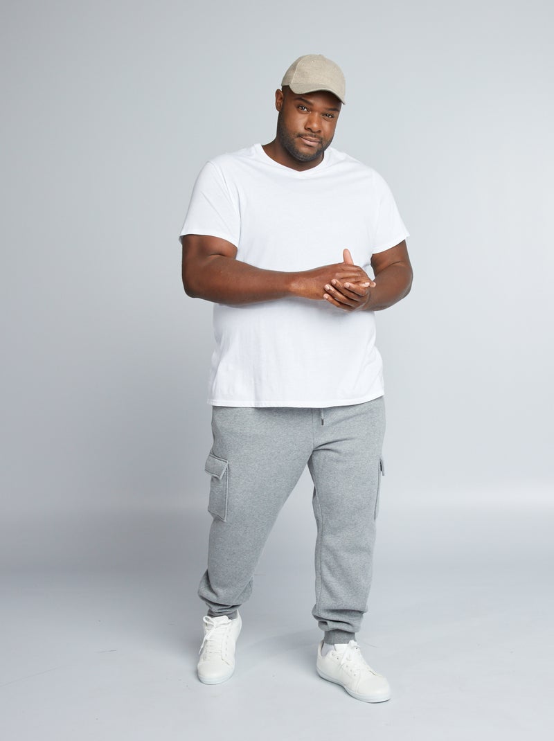 Pantalon de jogging en molleton Gris - Kiabi