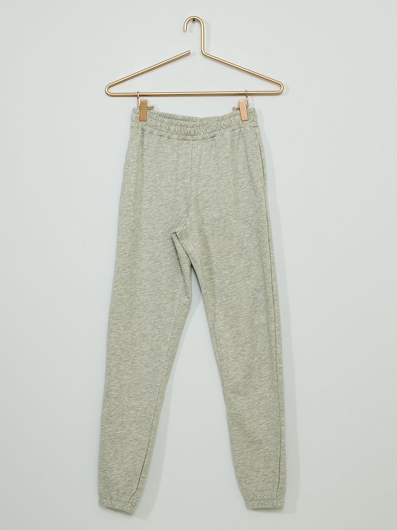 Pantalon de jogging en molleton gris - Kiabi