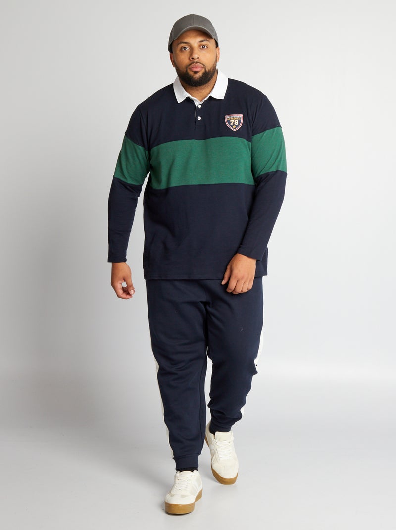 Pantalon de jogging en molleton Marine - Kiabi