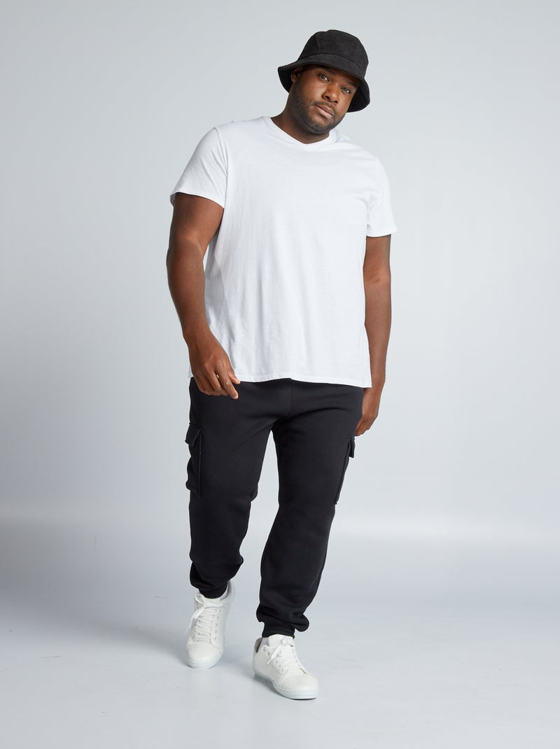 Pantalon de jogging en molleton noir - Kiabi