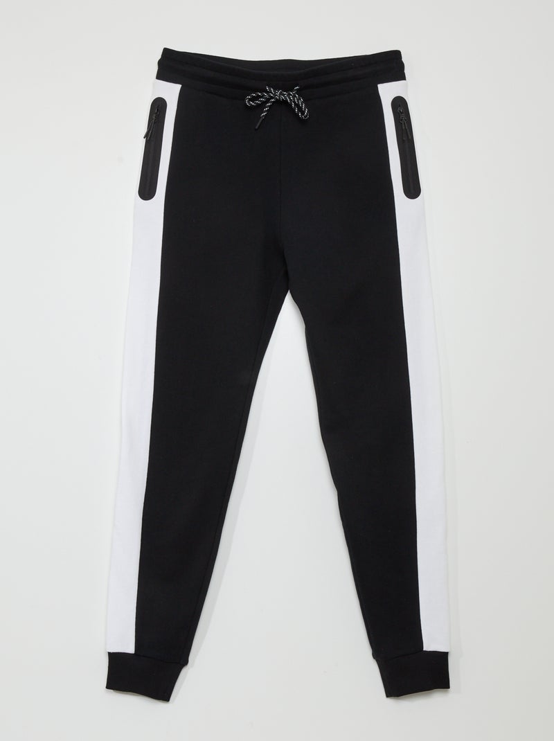 Pantalon de jogging en molleton noir - Kiabi