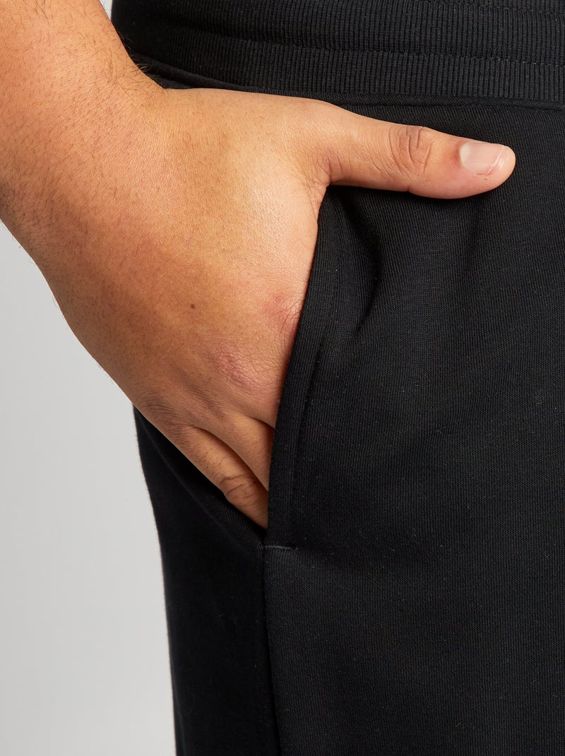 Pantalon de jogging en molleton noir - Kiabi