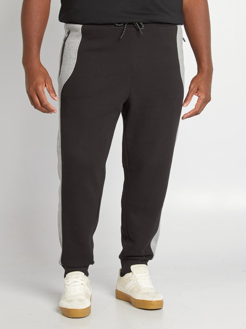 Pantalon de jogging en molleton noir - Kiabi