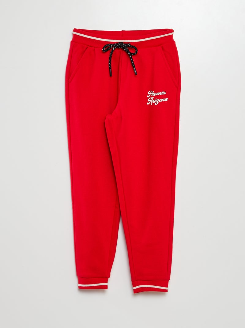 Pantalon de jogging en molleton Rouge - Kiabi