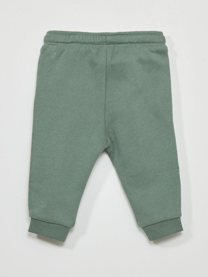 Pantalon de jogging en molleton Vert gris - Kiabi