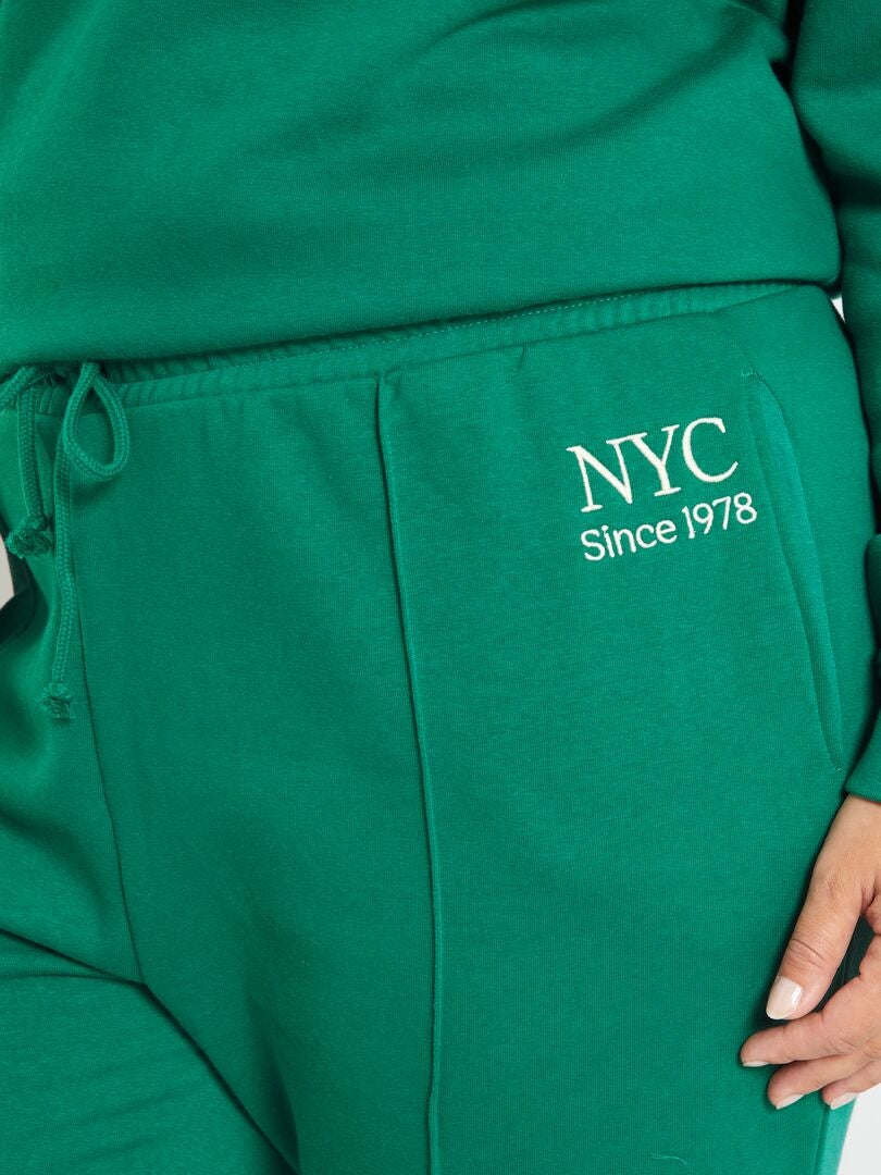 Pantalon de jogging en molleton Vert - Kiabi