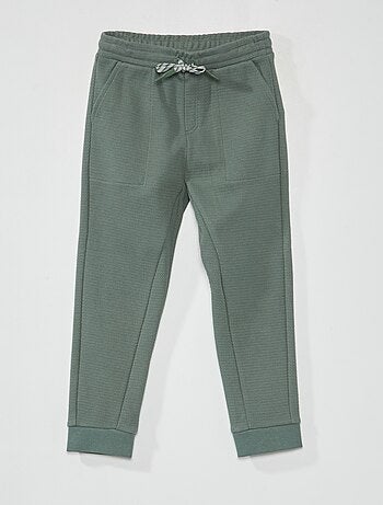 Pantalon de jogging en piqué de coton - Coupe + ajustée