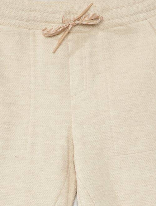 Pantalon de jogging en piqué de coton - Coupe + confortabe - Kiabi