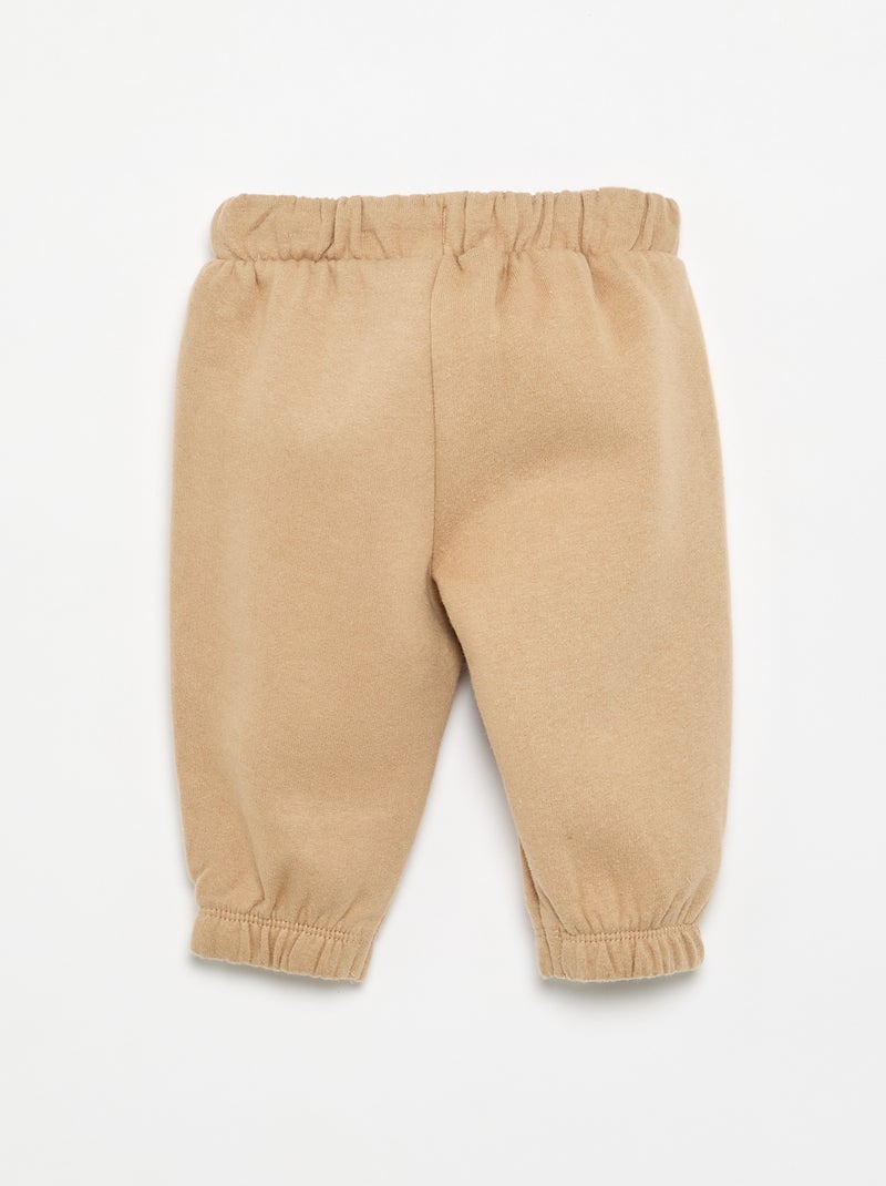 Pantalon de jogging en polaire Beige - Kiabi