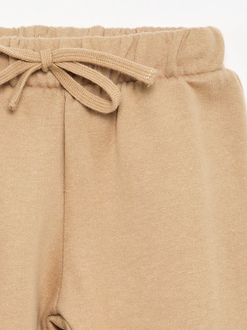 Pantalon de jogging en polaire Beige - Kiabi