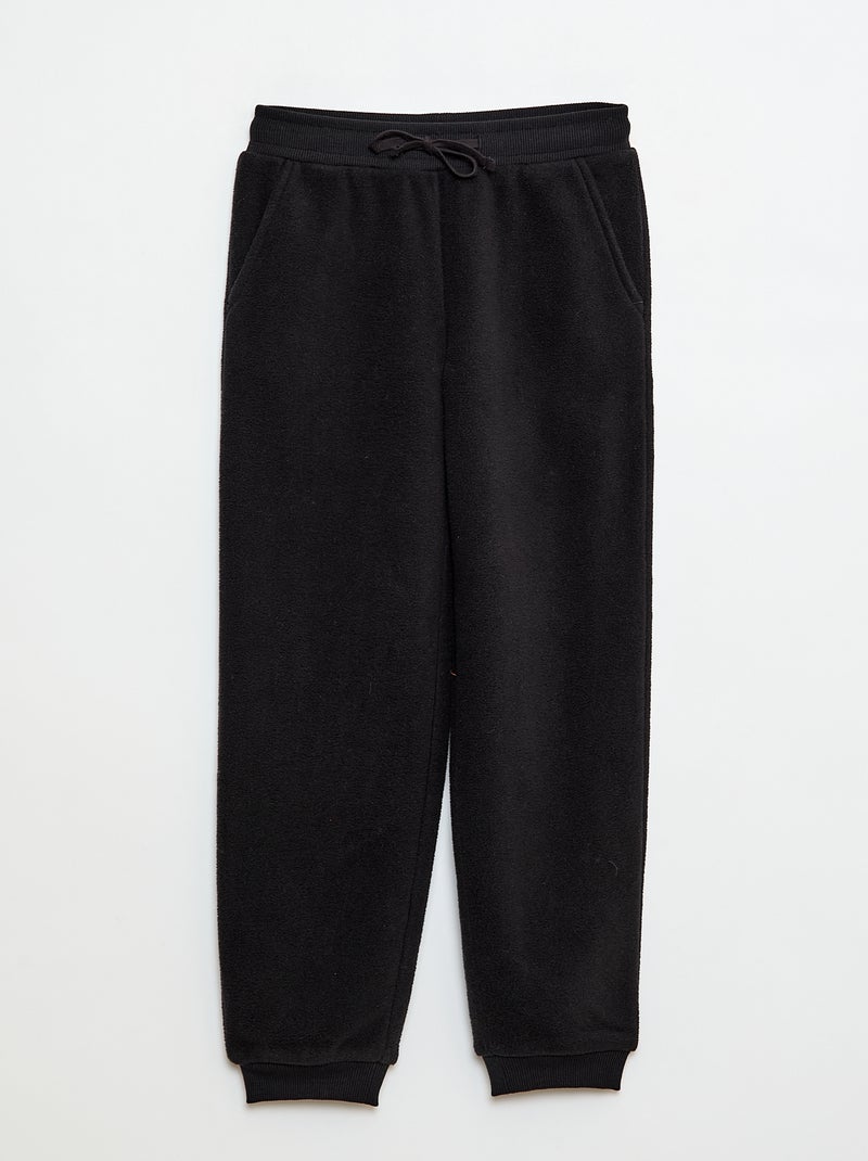 Pantalon de jogging en polaire Noir - Kiabi