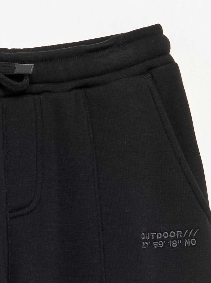 Pantalon de jogging en polaire Noir - Kiabi