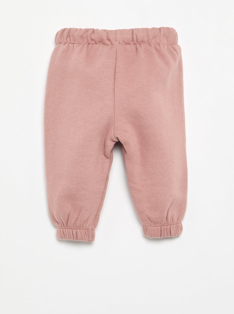 Pantalon de jogging en polaire Rose - Kiabi