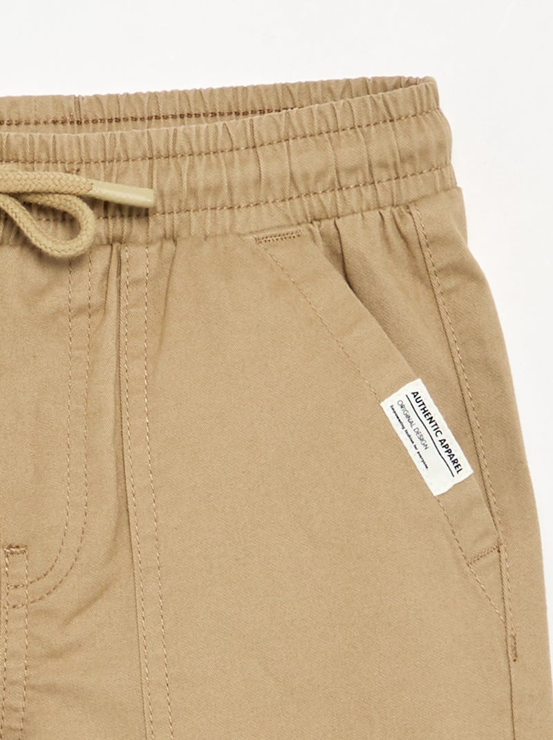 Pantalon de jogging en twill Beige - Kiabi
