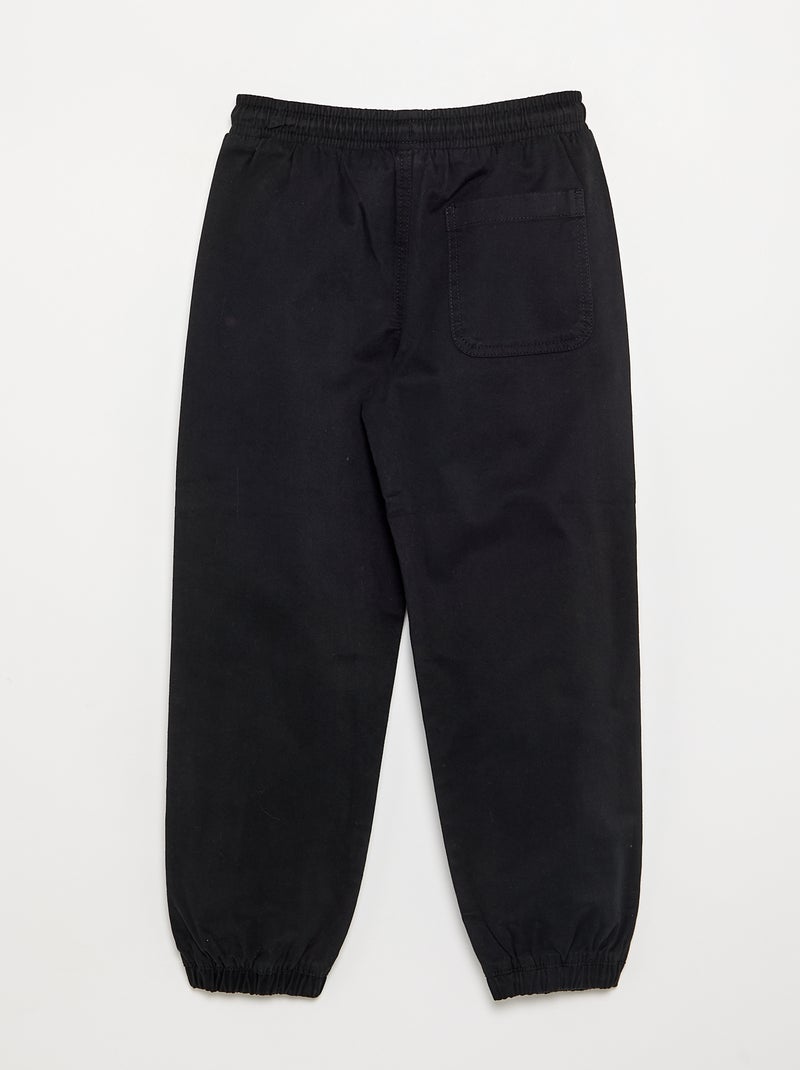 Pantalon de jogging en twill size + Noir - Kiabi