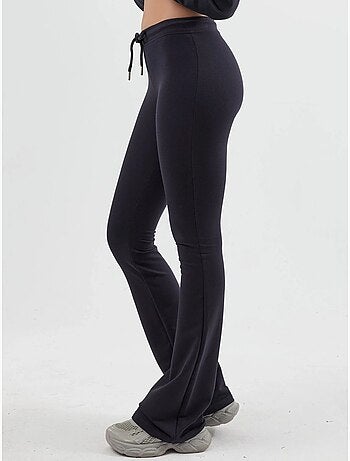 Pantalon de jogging évasé taille mi-haute avec cordon busem