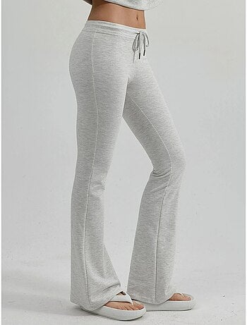 Pantalon de jogging évasé taille mi-haute avec cordon busem