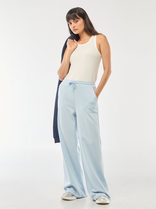Pantalon de jogging femme en maille lourde à taille élastiquée - Kiabi