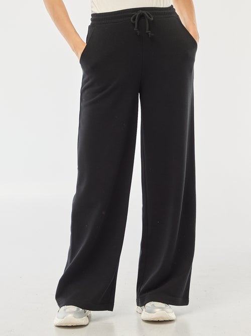 Pantalon de jogging femme en maille lourde à taille élastiquée - Kiabi