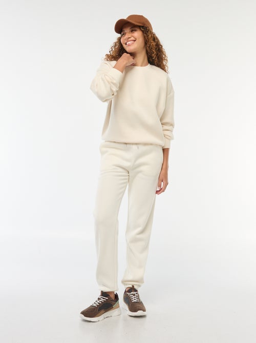Pantalon de jogging femme en maille lourde - Kiabi